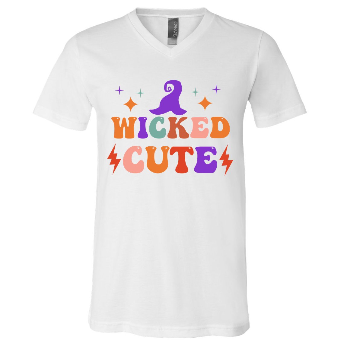 Wicked Cute Halloween Witch V-Neck T-Shirt