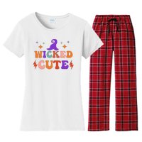 Wicked Cute Halloween Witch Women's Flannel Pajama Set