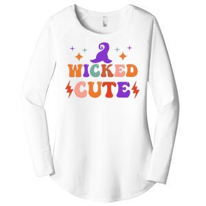 Wicked Cute Halloween Witch Women's Perfect Tri Tunic Long Sleeve Shirt