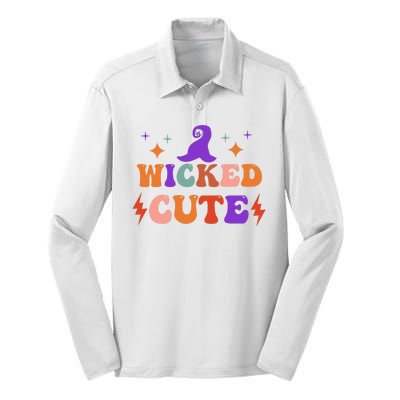 Wicked Cute Halloween Witch Silk Touch Performance Long Sleeve Polo