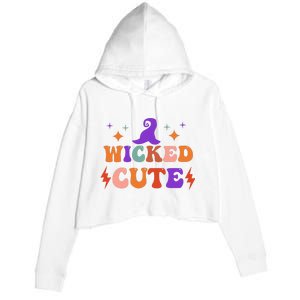 Wicked Cute Halloween Witch Crop Fleece Hoodie