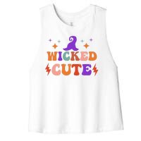 Wicked Cute Halloween Witch Women's Racerback Cropped Tank