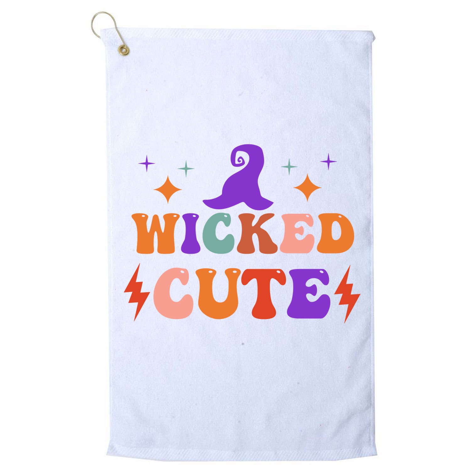 Wicked Cute Halloween Witch Golf Towel