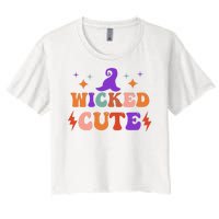 Wicked Cute Halloween Witch Women's Crop Top Tee