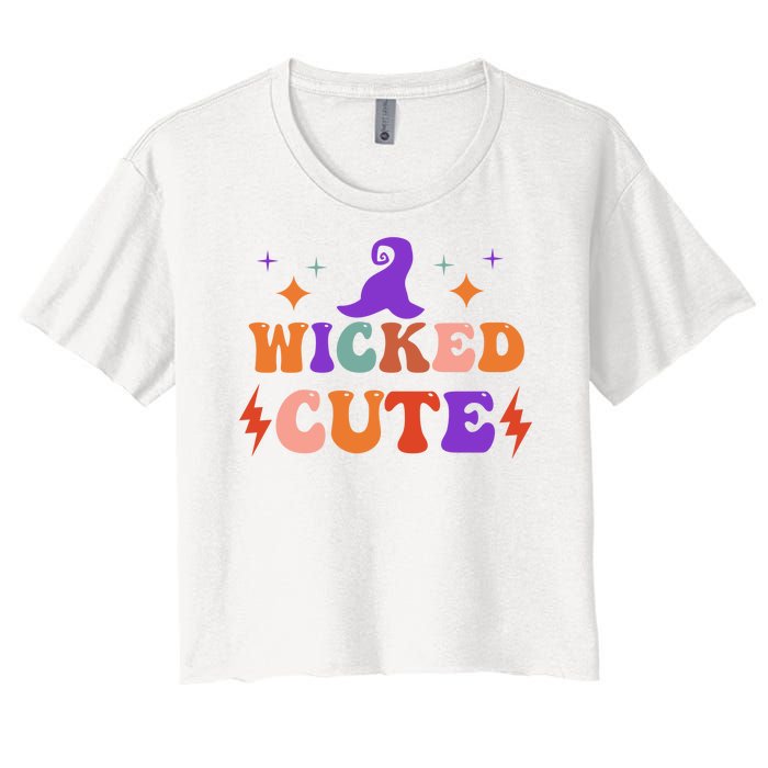 Wicked Cute Halloween Witch Women's Crop Top Tee