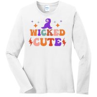 Wicked Cute Halloween Witch Ladies Long Sleeve Shirt