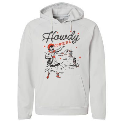 Western Cowgirl Howdy Western Nashville Performance Fleece Hoodie