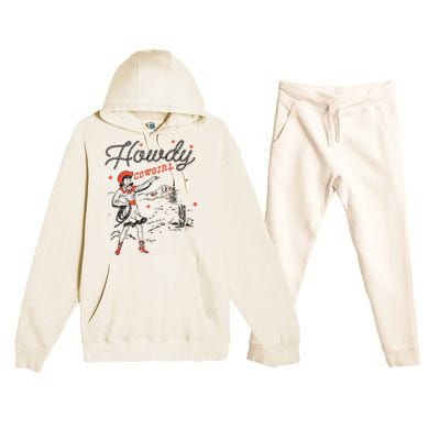 Western Cowgirl Howdy Western Nashville Premium Hooded Sweatsuit Set