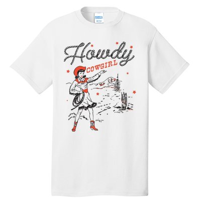 Western Cowgirl Howdy Western Nashville Tall T-Shirt