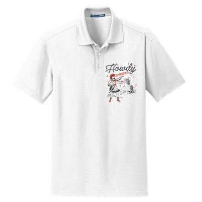 Western Cowgirl Howdy Western Nashville Dry Zone Grid Polo