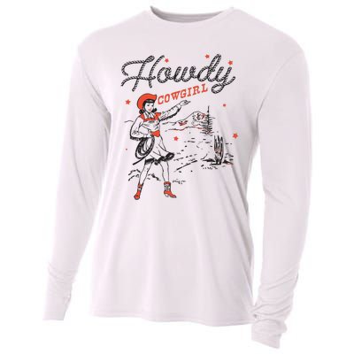 Western Cowgirl Howdy Western Nashville Cooling Performance Long Sleeve Crew