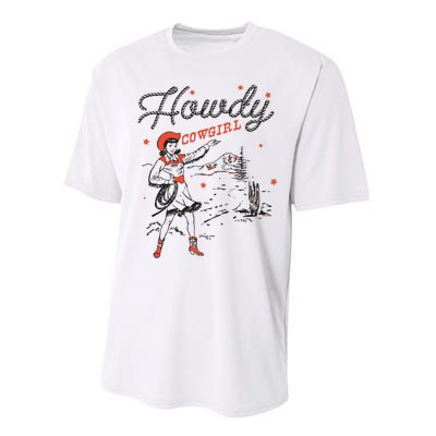 Western Cowgirl Howdy Western Nashville Performance Sprint T-Shirt