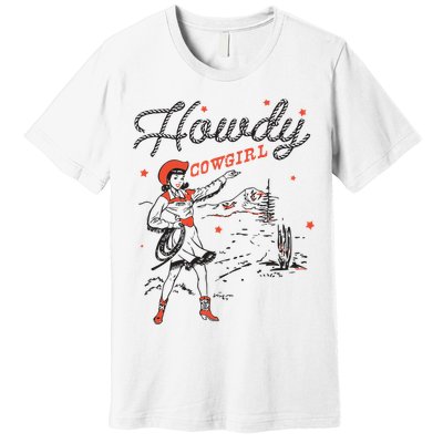 Western Cowgirl Howdy Western Nashville Premium T-Shirt