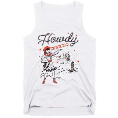 Western Cowgirl Howdy Western Nashville Tank Top