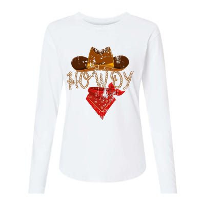 Western Cowboy Howdy Womens Cotton Relaxed Long Sleeve T-Shirt