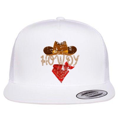 Western Cowboy Howdy Flat Bill Trucker Hat