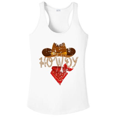 Western Cowboy Howdy Ladies PosiCharge Competitor Racerback Tank