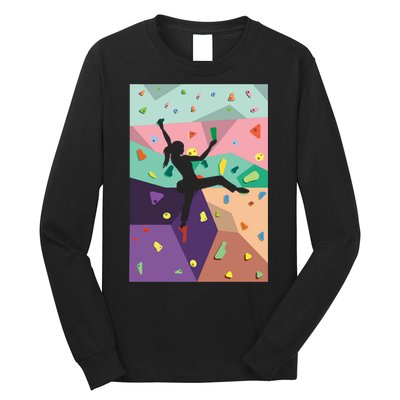 Wall Climbing Indoor Rock Climbers Action Sports Alpinism Gift Long Sleeve Shirt