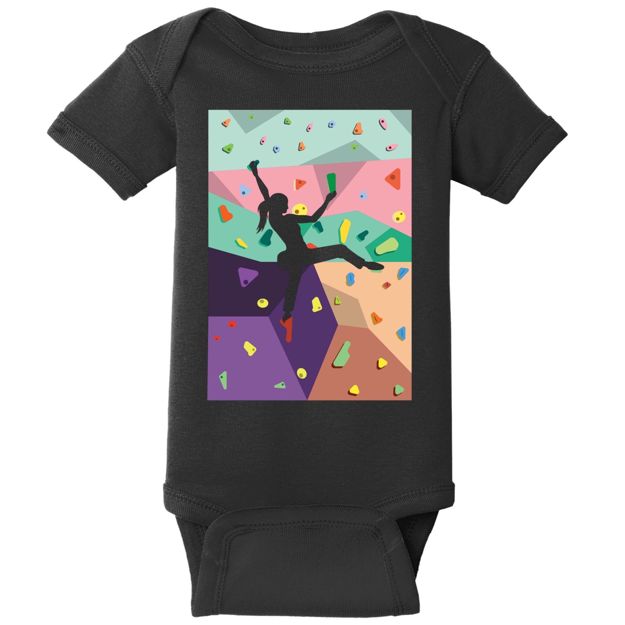 Wall Climbing Indoor Rock Climbers Action Sports Alpinism Gift Baby Bodysuit