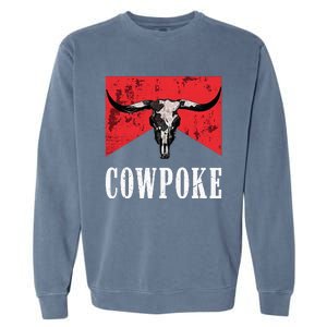 Western Cowpoke IM Just A Cowpoke In The Big Rodeo Retro Garment-Dyed Sweatshirt