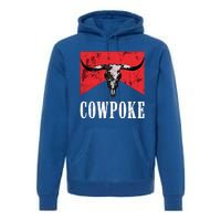 Western Cowpoke IM Just A Cowpoke In The Big Rodeo Retro Premium Hoodie