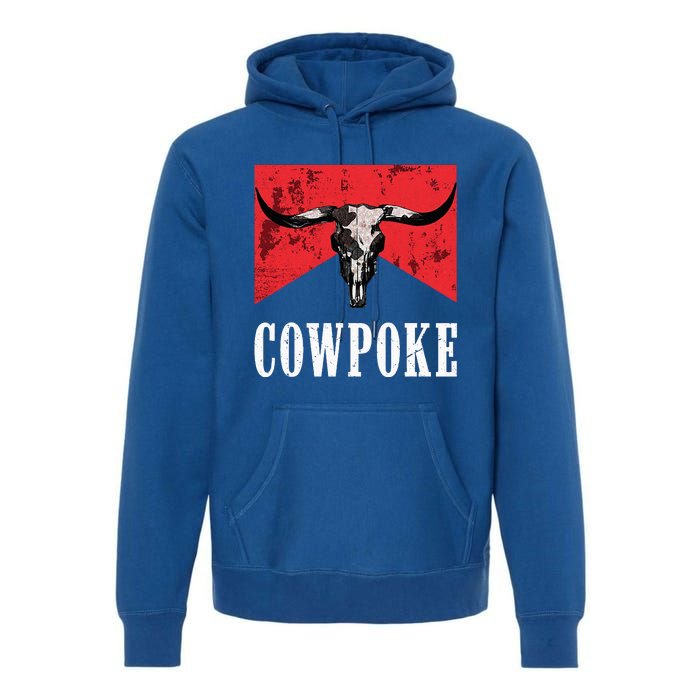 Western Cowpoke IM Just A Cowpoke In The Big Rodeo Retro Premium Hoodie