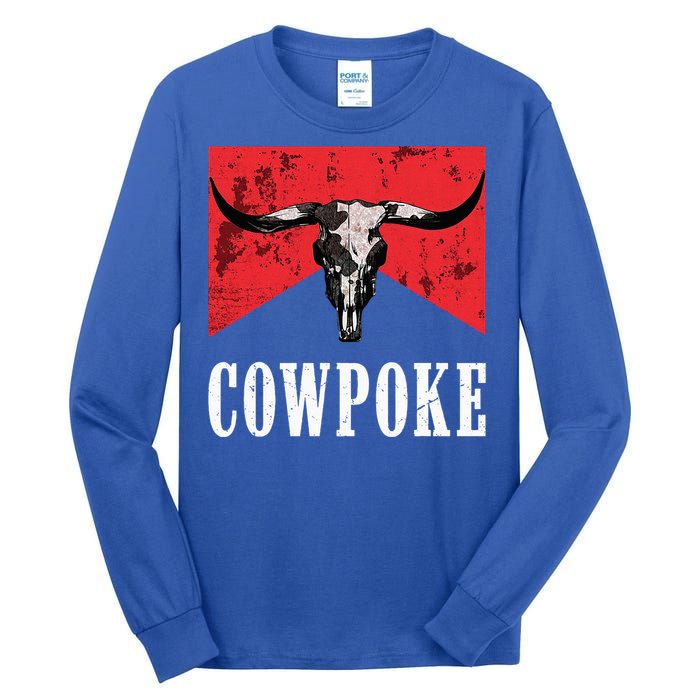 Western Cowpoke IM Just A Cowpoke In The Big Rodeo Retro Tall Long Sleeve T-Shirt