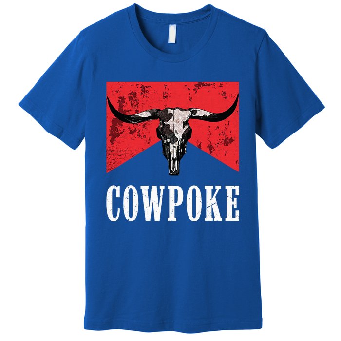 Western Cowpoke IM Just A Cowpoke In The Big Rodeo Retro Premium T-Shirt