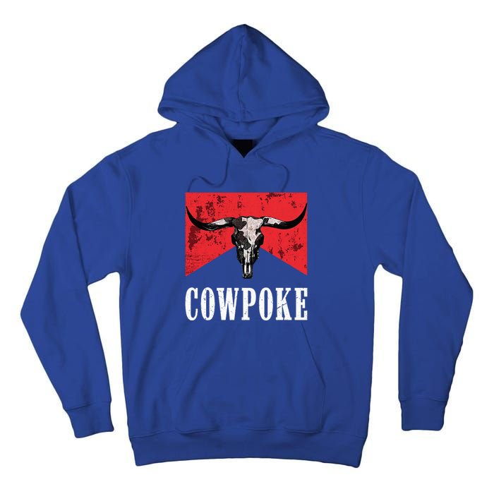 Western Cowpoke IM Just A Cowpoke In The Big Rodeo Retro Tall Hoodie