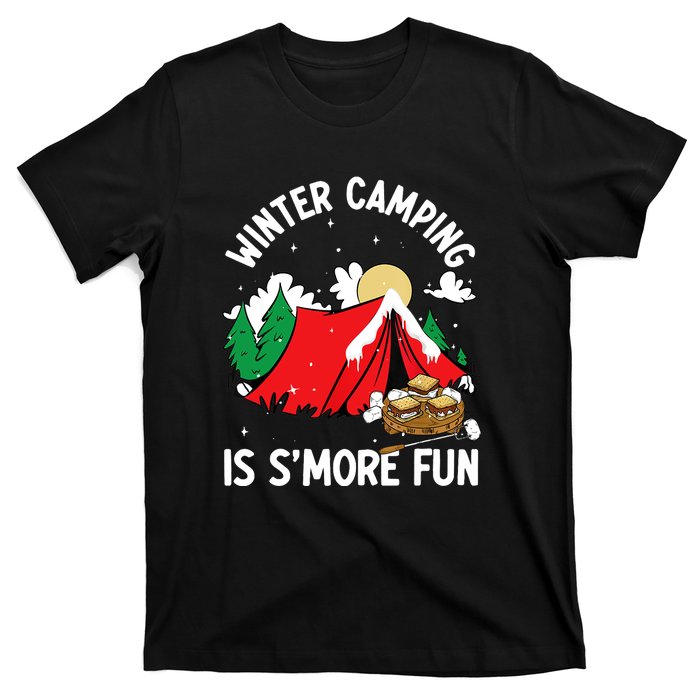 Winter Camping Is SMore Fun Smore Lover Campfire Vibes Camp T-Shirt