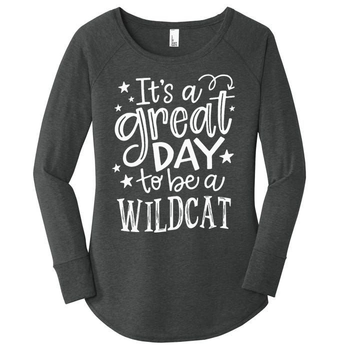 Wild Cat Its Great Day To Be A Wild Cat School Animal Lover Women's Perfect Tri Tunic Long Sleeve Shirt