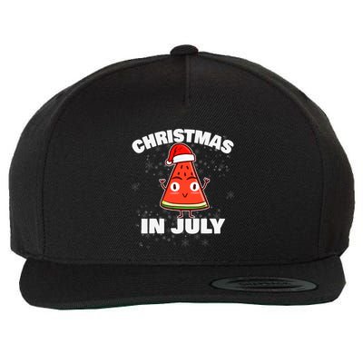 Watermelon Christmas In July Christmas Tree Summer Christmas Wool Snapback Cap