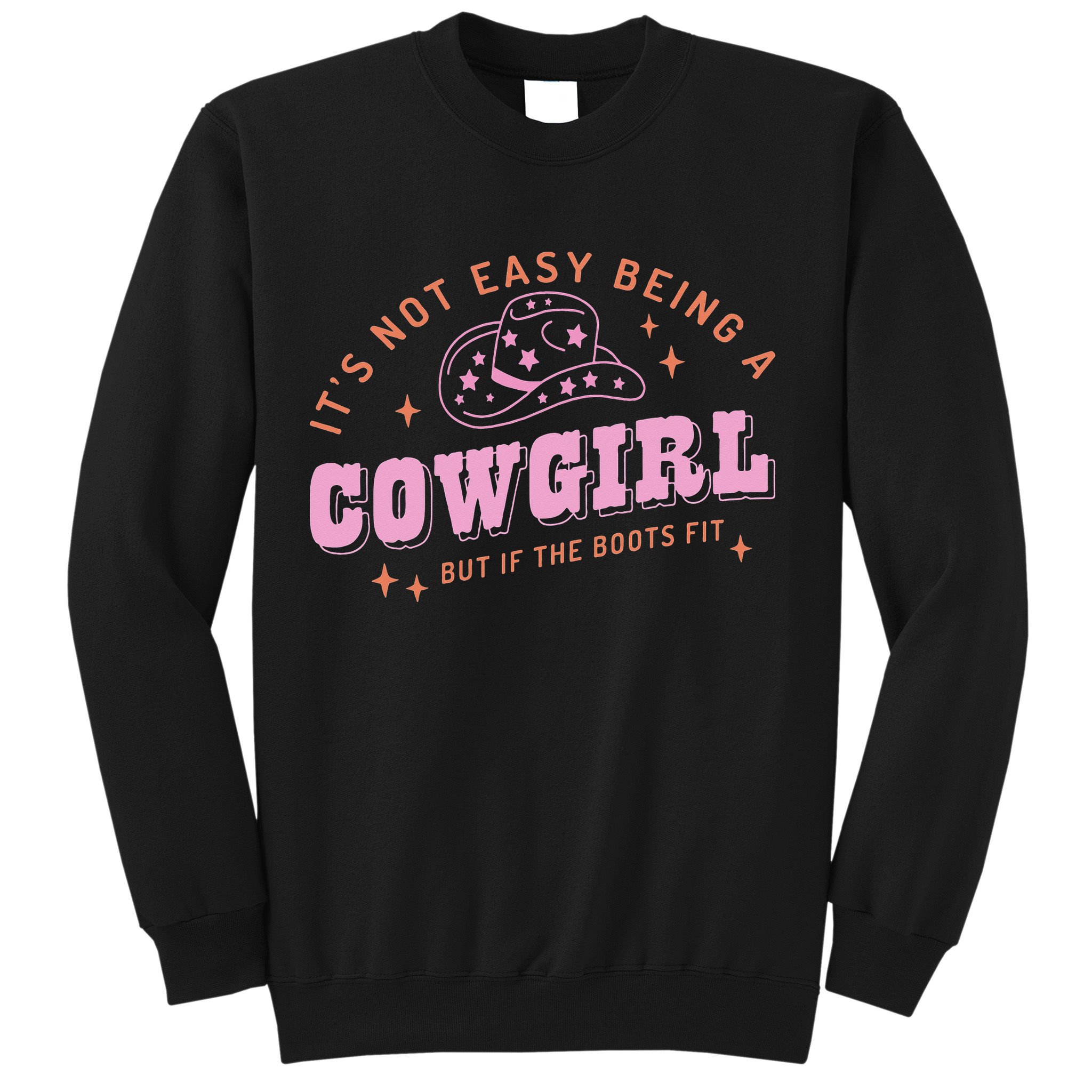Western Country It's Not Easy Being A Cow Floral Hat Sweatshirt