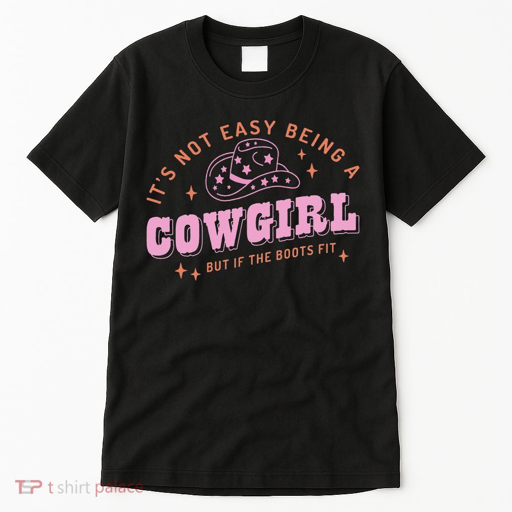 Western Country It's Not Easy Being A Cow Floral Hat Tall T-Shirt