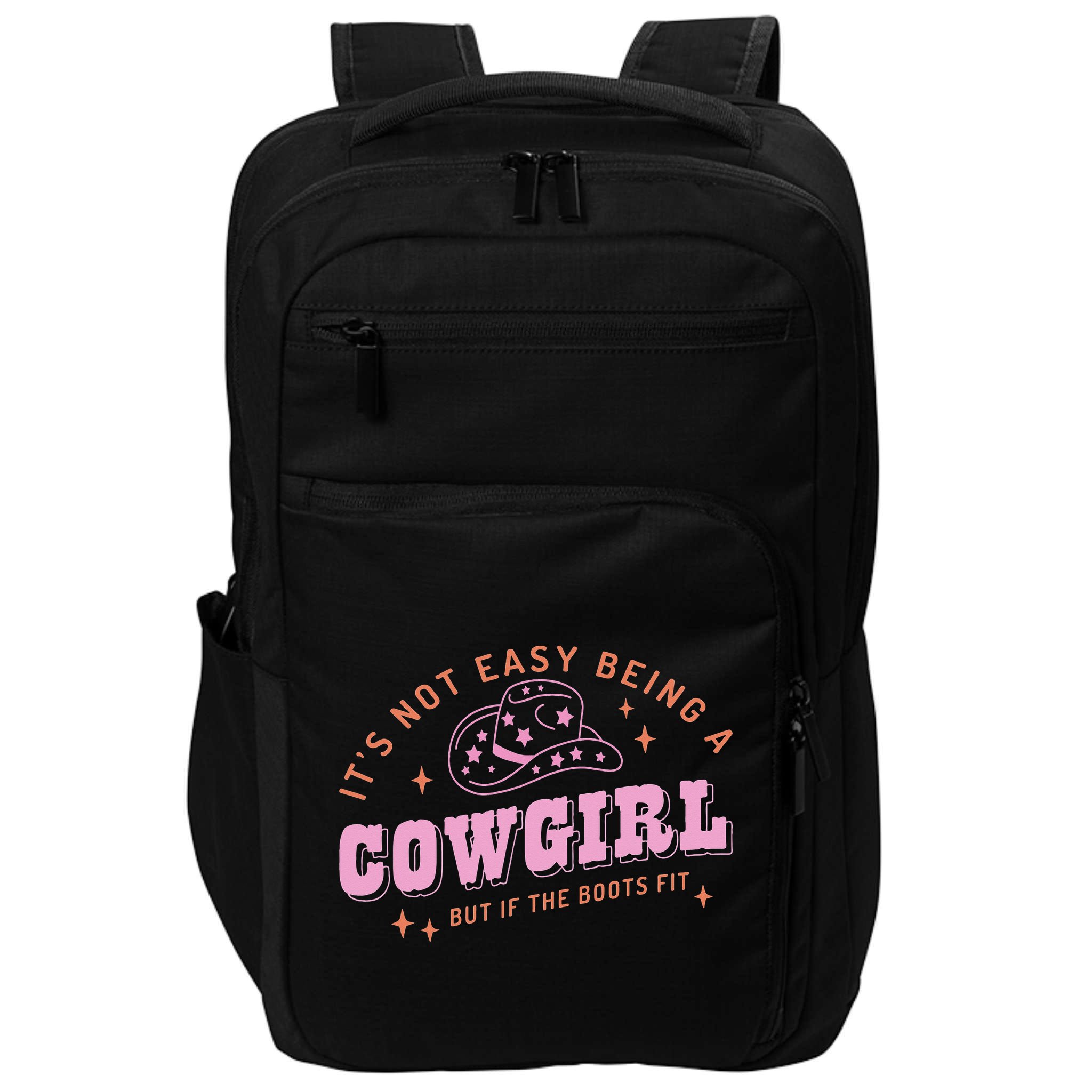 Western Country It's Not Easy Being A Cow Floral Hat Impact Tech Backpack