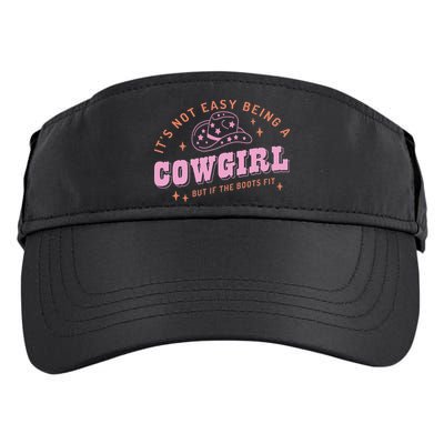 Western Country It's Not Easy Being A Cow Floral Hat Adult Drive Performance Visor