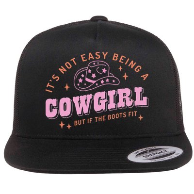 Western Country It's Not Easy Being A Cow Floral Hat Flatbill Hat