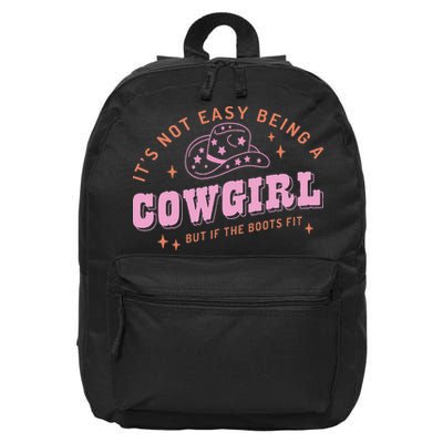 Western Country It's Not Easy Being A Cow Floral Hat 16 in Basic Backpack