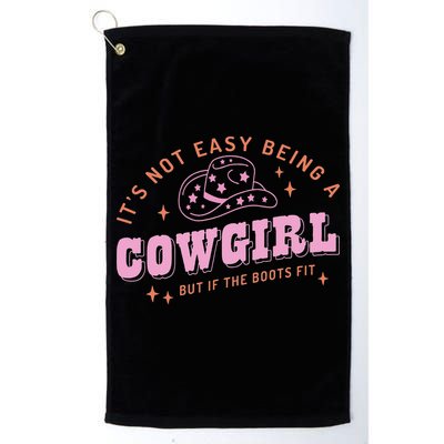 Western Country It's Not Easy Being A Cow Floral Hat Golf Towel