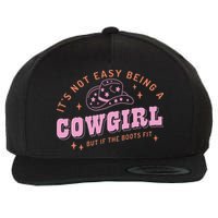 Western Country It's Not Easy Being A Cow Floral Hat Wool Snapback Cap