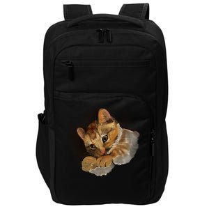 Watercolor Cat Illustration Impact Tech Backpack