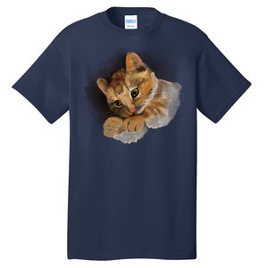 Watercolor Cat Illustration Tall T-Shirt