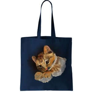 Watercolor Cat Illustration Tote Bag