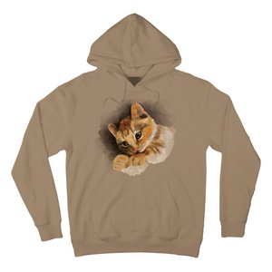 Watercolor Cat Illustration Hoodie