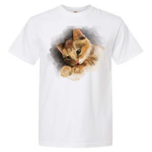 Watercolor Cat Illustration Garment-Dyed Heavyweight T-Shirt