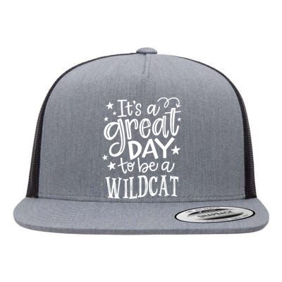 Wild Cat ItS Great Day To Be A Wild Cat School Animal Lover Flat Bill Trucker Hat