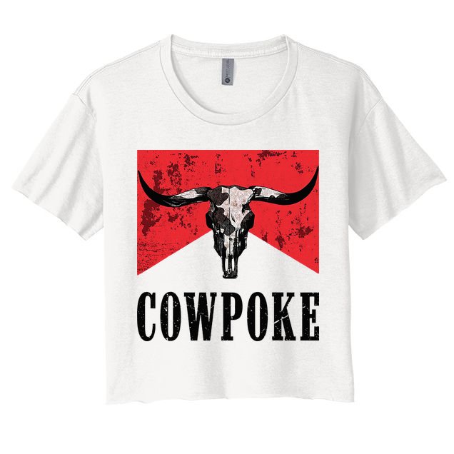 Western Cowpoke IM Just A Cowpoke In The Big Rodeo Crop Top