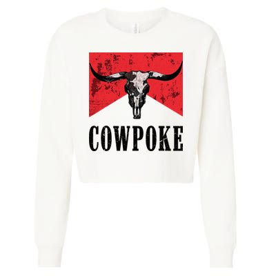 Western Cowpoke IM Just A Cowpoke In The Big Rodeo Cropped Pullover Crew