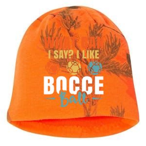 What Can I Say? I Like Bocce Ball Gift Kati - Camo Knit Beanie