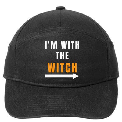 witch costume I'm With The Witch Funny Halloween 7-Panel Snapback Hat